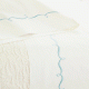 Pine Cone Hill Embroidered Hem White/ Blue Sheet Set